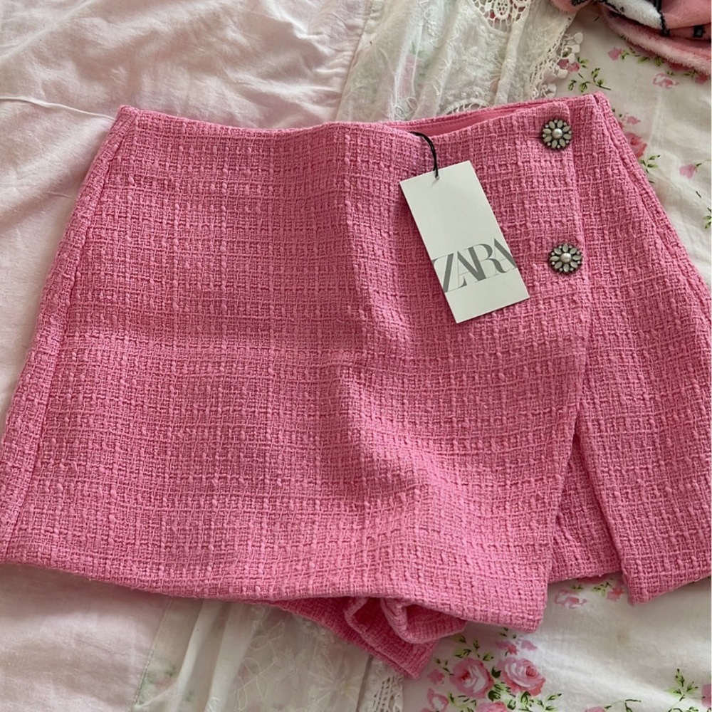 Zara skort pink tweed medium